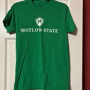Motlow state community college green short sleeve tshirt size small